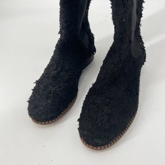 Free People Callow Black Leather Distressed Boot 36 - Picture 6 of 7